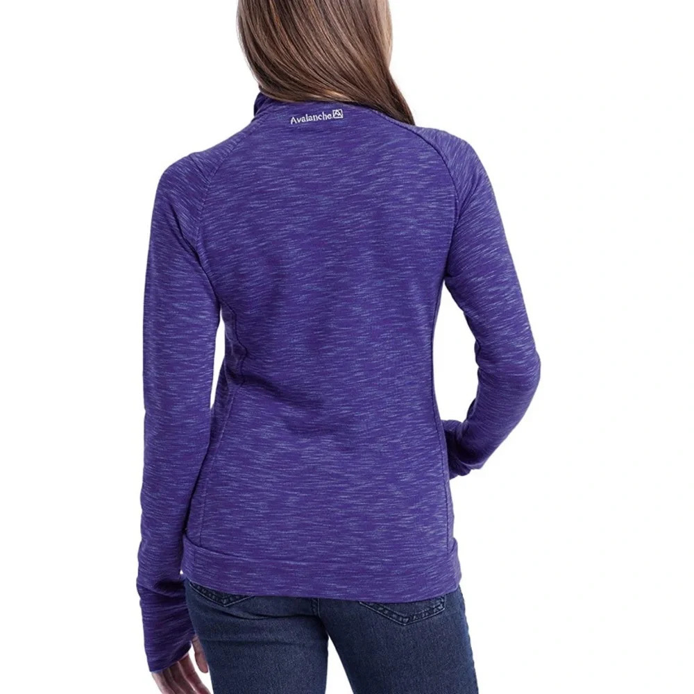 Avalanche Loma Snap Pullover Sweater Small Purple Aster Bay Quarter Snap Cozy - Picture 4 of 15
